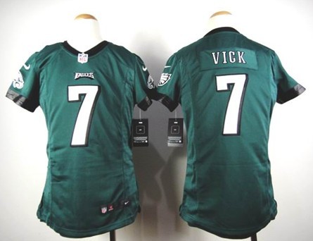 Nike Dark Green youths Game Jersey Philadelphia Eagles 7 Michael Vick